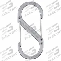 NITE IZE Double Carabiner: 75 lb Working Load Limit, Wire Gate, Stainless Steel, 3 1/2 in Overall Lg (MPN SB4-03-11). Key specifications — Brand: NITE IZE; Opening Type: Wire Gate.