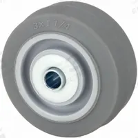 APPROVED VENDOR Caster Wheel: 3 in Wheel Dia., 1 1/4 in Wheel Wd, Rubber, 200 lb Load Rating, Gray (MPN IS030510670A). Key specifications — Wheel Core Material: Polypropylene; Wheel/Tread Color: Gray; Brand: APPROVED VENDOR.