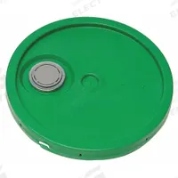 APPROVED VENDOR Pail Lid: Gasketed/Snap-On/Spout/Tear Tab, 12 1/4 in Overall Dia, Green, Plastic (MPN ROP2100CVRF-TT-GR). Key specifications — attr1265148: 1H2/Y1.5/30; attr1188872: APPROVED VENDOR; attr1265149: Not Rated; attr1188855: 49EN60; attr1188854: Plastic; attr1188856: ROP2150GR-M.