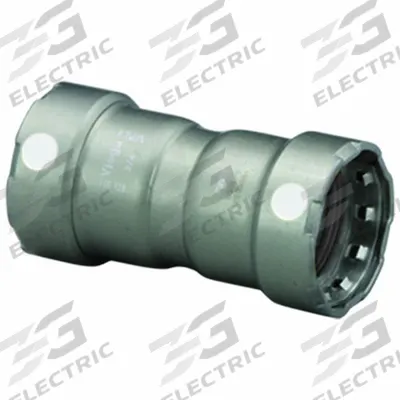 VIEGA MEGAPRESS Crimp Coupling Fitting: 1 in Pipe x 1 in Pipe Size, Press-fit x Press-fit - Steel Press Pipe Fittings