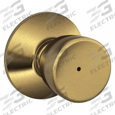 SCHLAGE Door Lockset: Brass (MPN F40 BEL 609). Key specifications — Lockset Style: Bell. - Privacy Knob Locksets