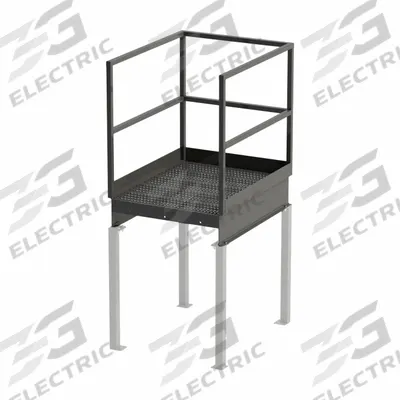 EGA Stairway Platform: 52 in Overall Ht - Landing Platforms for Easy-Climb Stairs