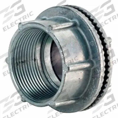 LEVITON Conduit Hub: 1 1/2 in Trade Size, 1 9/16 in Overall Lg, Zinc - Grounding Lug Hubs for RMC & IMC Conduit