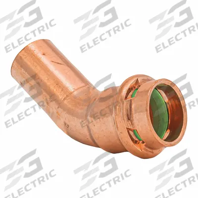 QUICKFITTING SUREPRESS Press Copper 45-Degree Elbow: 1/2 in CTS x 1/2 in CTS size - Plumbing Copper & Bronze Press Tube Fittings with Seal Window