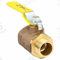 APOLLO Manual Two-Way Ball Valve: 1 1/4 in, Bronze, Straight, FNPT x MNPT, Std Port, Two-Piece, PTFE (MPN 7080601). Key specifications — Brand: APOLLO; Handle: Lever.
