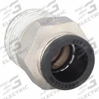 PARKER Push-Fit Fitting: 1/2 in OD x 1/2 in Pipe Size, Push-to-Connect x MNPTF, Brass, Silver (MPN W68PLP-8-8). Key specifications — Brand: PARKER.