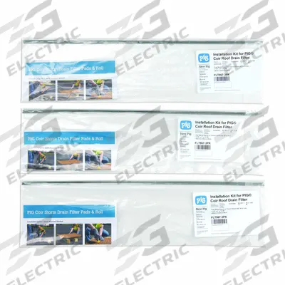 PIG Stormwater Over-the-Drain Filter: 11 3/4 in L x 7 3/4 in W, 11 3/4 in Lg - Installation Kits for Tie-Down Street Drain Filters