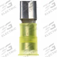 3M Wire Disconnect: Female Socket, Yellow, Nylon, Partial Coverage, 12 AWG – 10 AWG Wire Size (MPN MNGI10-250DFK). Key specifications — attr1307035: 3M; attr1307036: MNGI10-250DFK.