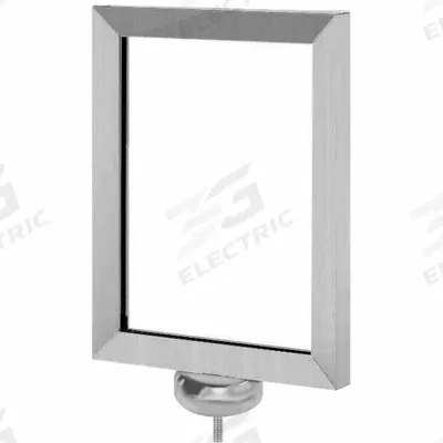 VISIONTRON Satin Stainless Sign Frame 8.5 In.x11in: Silver - Sign Frames for Post Tops