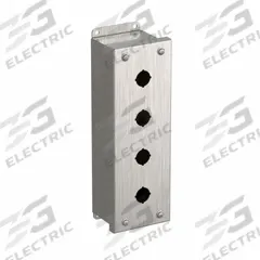 HAMMOND Push Button Enclosure: 22mm, 4 Holes, 316 Stainless Steel, NEMA 3R/4/4X (MPN 1435MS16D). Key specifications — Brand: HAMMOND; Environments & Applications: Washdown-Corrosion-Resistant.