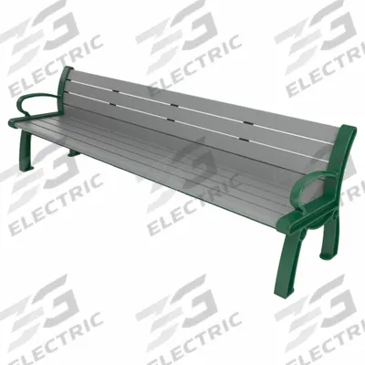 ULTRASITE Heritage Outdoor Bench: Heritage, 96 in Overall Lg, 30 in Overall Ht, Gray - Vandal Resistant Resinwood Benches