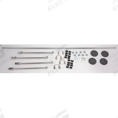 METRO Stationary End Unit Kit: 24 in Overall Wd - Post & Hardware Kits for Top-Track Wire Shelving