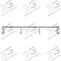 CAMBRO Shelf Rail Kit: 2 in Ht, 36 in Lg, Soft Gray, Front, 1 Rails (MPN EWSR36F151). Key specifications — Color: Soft Gray; Includes: Bottom Post Connector; Series: Elevation; Product Type: Shelf Rail Kit.