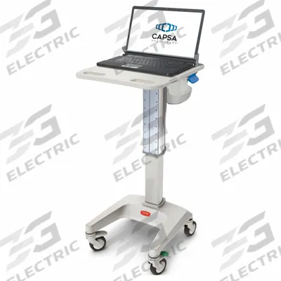 CAPSA HEALTHCARE Laptop Cart: Aluminum - Mobile Medical Equipment Workstations
