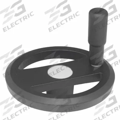JW WINCO Spoked Hand Wheel: Spoked, Revolving Handle, Aluminum, 1/2 in Bore - Spoked Hand Wheels with Revolving Handle