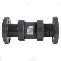 HAYWARD Check Valve: Ball, Inline Valve Body, PVC, 4 in Pipe Size, Flange x Flange, For Water Media (MPN TC1400F). Key specifications — Ball Material: PVC; Brand: HAYWARD.