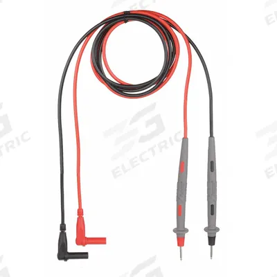 POMONA Test Leads: CAT II 1000V/CAT III 1000V, Std Probe, Right Shrouded Plug - Test Leads with Probes