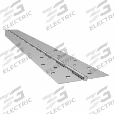 MARKAR Piano Hinge: Stainless Steel, 6 ft Leaf Ht, 1 15/16 in Leaf Wd - Full Mortise-Mount Piano Hinges