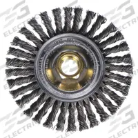 WEILER Wire Wheel Brush: Steel Stringer Bead, 4" Dia x 3/16" Wd, M10 x 1.5 Arbor, 0.02" Fill (MPN 94261). Key specifications — Brand: WEILER.