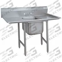 ADVANCE TABCO Scullery Sink: 1 Bowls, 42 in Overall Ht, 66 in Overall Lg, 27 in Overall Wd (MPN 9-1-24-24RL). Key specifications — Brand: ADVANCE TABCO.
