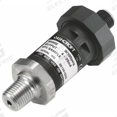ASHCROFT Pressure Transmitter: 0 psi to 500 psi, 4 to 20mA DC, 4-Pin M12 Connector - Pressure Transmitters with 4-Pin M12 Connector