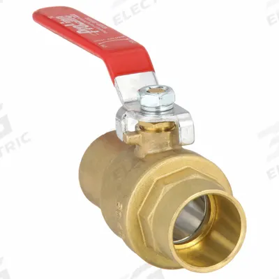 APPROVED VENDOR Manual Two-Way Ball Valve: 1 in, Brass, Straight, Sweat x Sweat - Brass Ball Valves