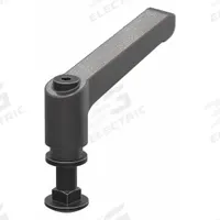 L-Brake Handle: 10 Series, 2 in L x 39/64 in W, Black, Matte (MPN 6850). Key specifications — Material: Nylon; Brand: 80/20; Finish: Matte; Includes Fasteners: Yes.