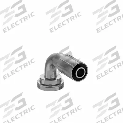 PARKER Hydraulic Crimp Fitting: Steel x Steel, 90° Elbow, -12 For Hose Dash Size - Crimp Hydraulic Hose Fittings with Flange Connection