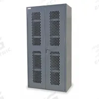 DURHAM MFG Storage Cabinet: 36 in x 18 in x 72 in, 4 Adj Shelves, Swing Handle & Keyed, Frame, Gray (MPN EMDC-361872-95). Key specifications — Brand: DURHAM MFG; Body Panel Type: Ventilated; Base Type: Frame; Cabinet Color: Gray; Frame Assembled: Assembled.