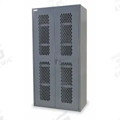 DURHAM MFG Storage Cabinet: 36 in x 18 in x 72 in, 4 Adj Shelves, Swing Handle & Keyed, Frame, Gray (MPN EMDC-361872-95). Key specifications — Brand: DURHAM MFG; Body Panel Type: Ventilated; Base Type: Frame; Cabinet Color: Gray; Frame Assembled: Assembled.