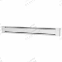 MARKEL Electric Baseboard Heater: Commercial Grade, 1250 W, Thermostat Included, White, 120 V (MPN 3712E-060T). Key specifications — Thermostat Included: Thermostat Included; Duty Rating: Commercial Grade; Housing Style: Conventional; Wattage Output: 1250 W; Housing Color: White; Voltage: 120 V; Brand: MARKEL.