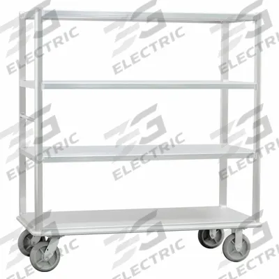 NEW AGE INDUSTRIAL Queen Marys for Bussing: 2,500 lb Max Load Capacity, 4 Shelves - Banquet Carts