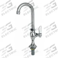 DOMINION COMMERCIAL FAUCETS Gooseneck Kitchen Faucet: Single-Post, Deck, Brass, 2 gpm Flow Rate (MPN 77-9109). Key specifications — Brand: DOMINION COMMERCIAL FAUCETS.