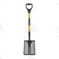 SEYMOUR MIDWEST Square Point Mud/Sifting Shovel: Steel Blade, 14 ga, D-Grip Handle Type (MPN 49503GR). Key specifications — Blade Color: Gray; Handle Color: Yellow; Blade Material: Steel.