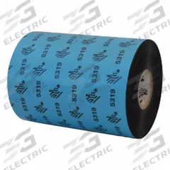 THERMAL TRANSFER RIBBON: Zebra, 4.02 in Ribbon Wd, 1,476 ft Ribbon Lg, 1 in Core Dia., Black, Wax (MPN 05319BK10245). Key specifications — Compatible Printer Model: ZE500-6; Color: Black.