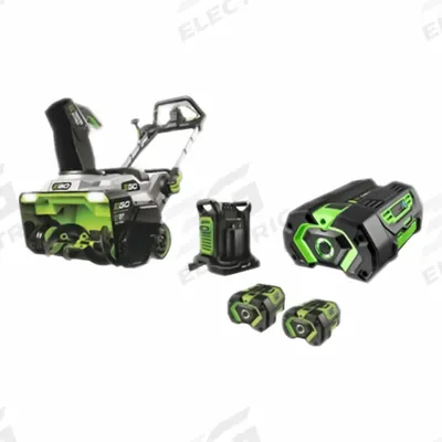 EGO Dual Port Snow Blower 21", battery: 200° Chute Turning Radius, Cordless - Battery-Powered Snow Blowers
