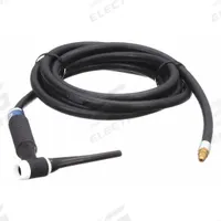 MILLER ELECTRIC TIG Torch Package: Air-Cooled, A-150, 25 ft, Rubber, 1-Piece, 17F (MPN WP-17F-25-R). Key specifications — Brand: MILLER ELECTRIC; Manufacturer Part Number: WP-17F-25-R; Neck Type: Flexible; Power Cord Material: Rubber; Gas Valve (Table): Without.