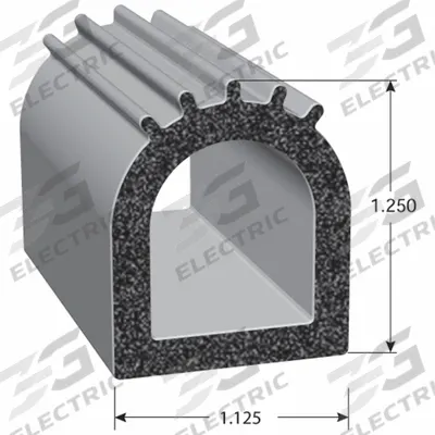 TRIM LOK Seal: D-Shaped, Self-Adhesive Mounting, High-Strength, EPDM, 25 ft Overall Lg - D-Section Foam Rubber Seals