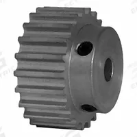 DAYTON Timing Pulley: Curvilinear, Fixed, For HTD Timing Belt Section, For 9 mm Belt Wd, 22 Teeth (MPN 22-5M09-6A3). Key specifications — Brand: DAYTON; Finish: Clear Anodized; For Belt Series: Powerhouse®.