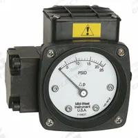 MIDWEST INSTRUMENT Differential Pressure Gauge & Switch: Back, 1/4 in NPT Female, 142, 2 1/2 in Dial (MPN 142-AA-00-O(AA)-20P). Key specifications — Sensor Type: Diaphragm; Series: 142; Housing Material: Aluminum; Certificate of Calibration: Not Included; Gauge Accuracy: ±3-2-3%.