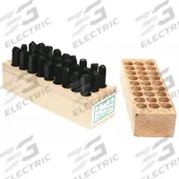 YOUNG BROS. STAMP WORKS Hand Stamp Kit: A thru Z/A thru Z, Period/Period (.), 5/16 in Character Ht (MPN 07272). Key specifications — Material: Steel; Brand: YOUNG BROS. STAMP WORKS; Characters Included: Period (.).