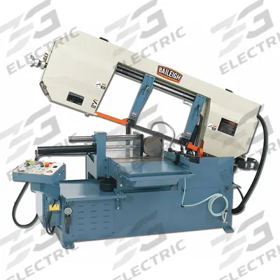 BAILEIGH INDUSTRIAL Band Saw: 15 in x 24 in, 106 to 317, 65° Left to 65° Right, 3 Phase - Mitering Semi-Automatic Horizontal Band Saws