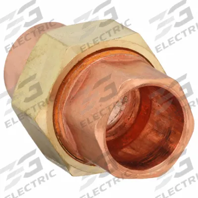 NIBCO Sweat Fitting Union: 1/2 in CTS x 1/2 in CTS, Cup x Cup, Wrot Copper (MPN 633W 1/2) - Wrot Copper Tube Fittings