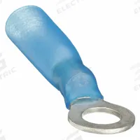 GRAINGER Ring Terminal: Blue, Heat Shrink Insulation, #10 Stud Size, 16 AWG to 14 AWG Wire Sizes (MPN 4FRF4). Key specifications — Brand: GRAINGER.