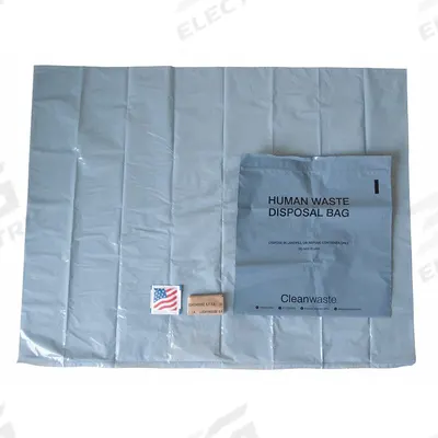 CLEANWASTE Toilet Kit: Gelling Agent/Hand Wipe/Toilet Paper/Waste Bag, 12 in Overall Lg - Portable Toilet Liners & Cleaners
