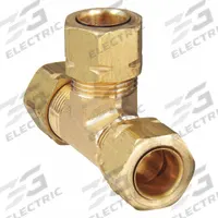 PARKER Compression Tee Fitting: 1/4 in OD x 1/4 in OD x 1/4 in OD Fitting Size, Brass, 25 PK (MPN 164CA-4). Key specifications — Brand: PARKER.
