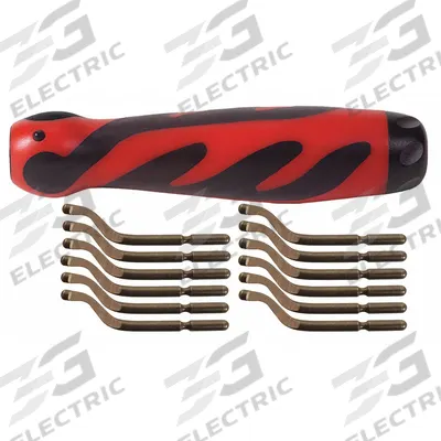SHAVIV Deburring Tool Set: E100 Blade - Replaceable-Blade Hand Deburring Tools