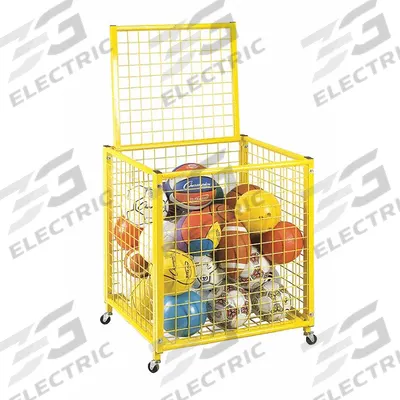 CHAMPION SPORTS Ball Locker: 27 in Overall Lg, 29 in Overall Wd, 31 in Overall Ht, Steel - Equipment Racks