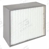 GRAINGER Minipleat Air Filter: 20 in x 24 in x 12 in, Fiberglass, Plastic, No Header, MERV 14 (MPN 20HN65). Key specifications — Brand: GRAINGER; Frame or Header Material: Plastic; Media Material: Fiberglass.