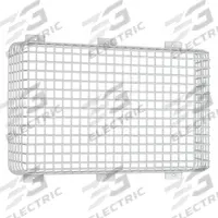 SAFETY TECHNOLOGY INTERNATIONAL Wire Cage: Steel, 13 1/2 in Overall Dp, 21 1/2 in Overall Lg (MPN STI-9645). Key specifications — Manufacturer Part Number: STI-9645; Brand: SAFETY TECHNOLOGY INTERNATIONAL; Color: White; For Location: Indoor; For Use With: Emergency Lights; Includes: Mounting Hardware; Mounting Location: Wall Mount; Mounting Style: Surface Mount.